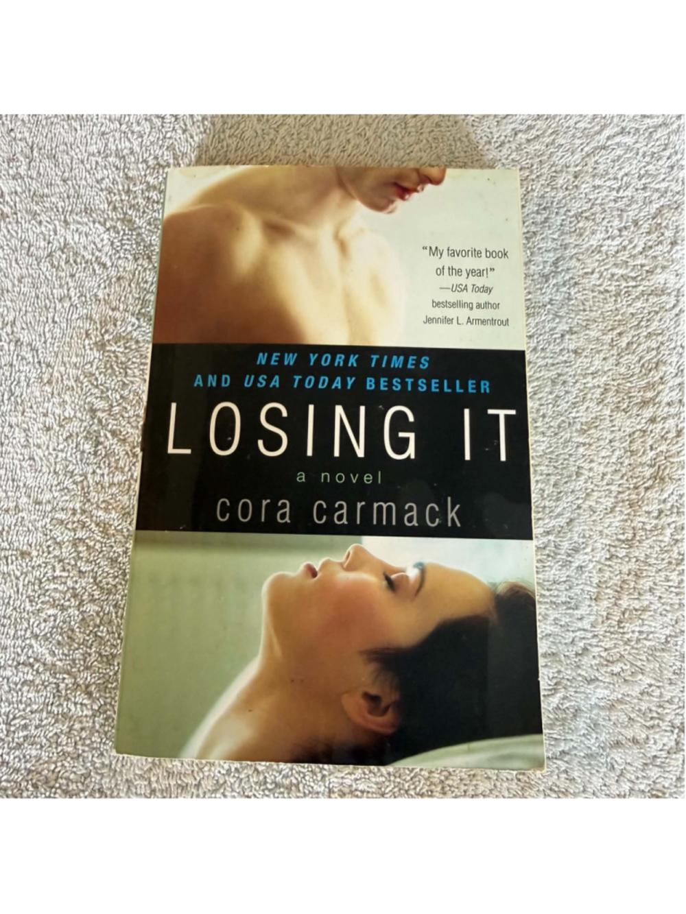 Losing It by Cora Carmack Novel Book - Beige and Black - Author Signed